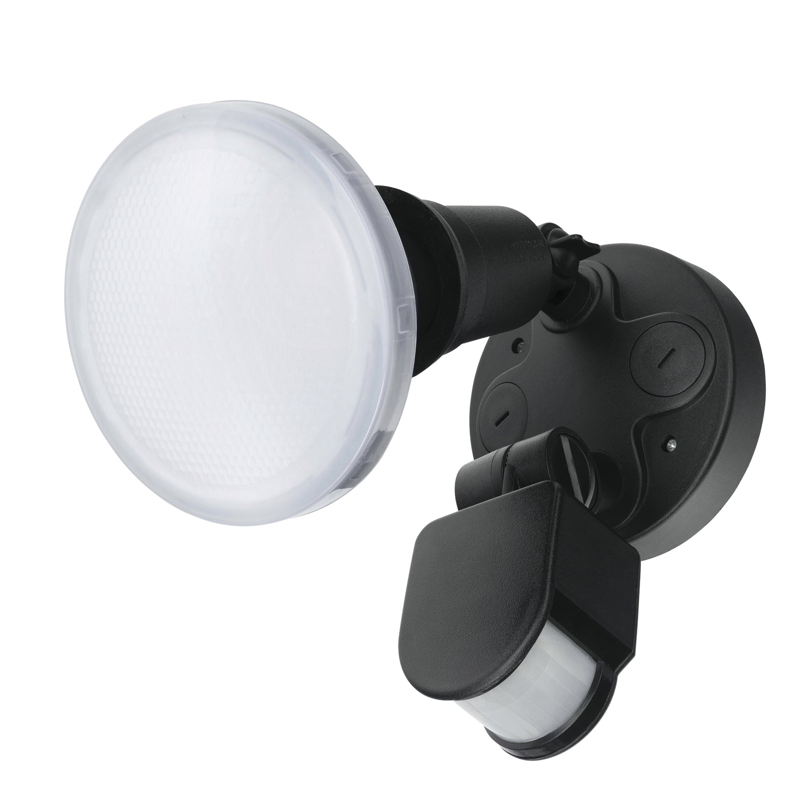 Brilliant Keeper PAR38 LED Motion Sensor Light Black Weather Resistant