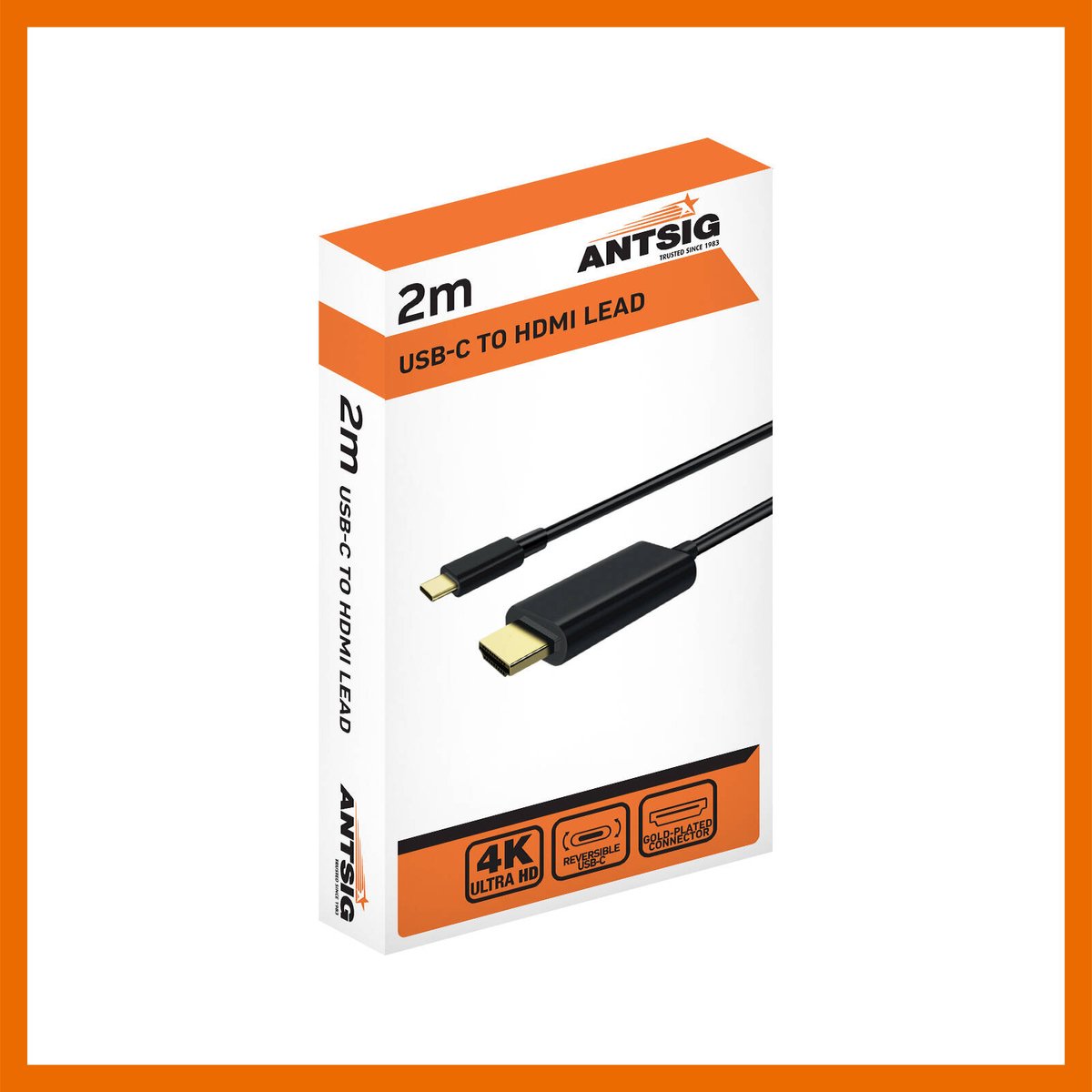 Antsig 2m USB-C to HDMI Lead Black AP5891