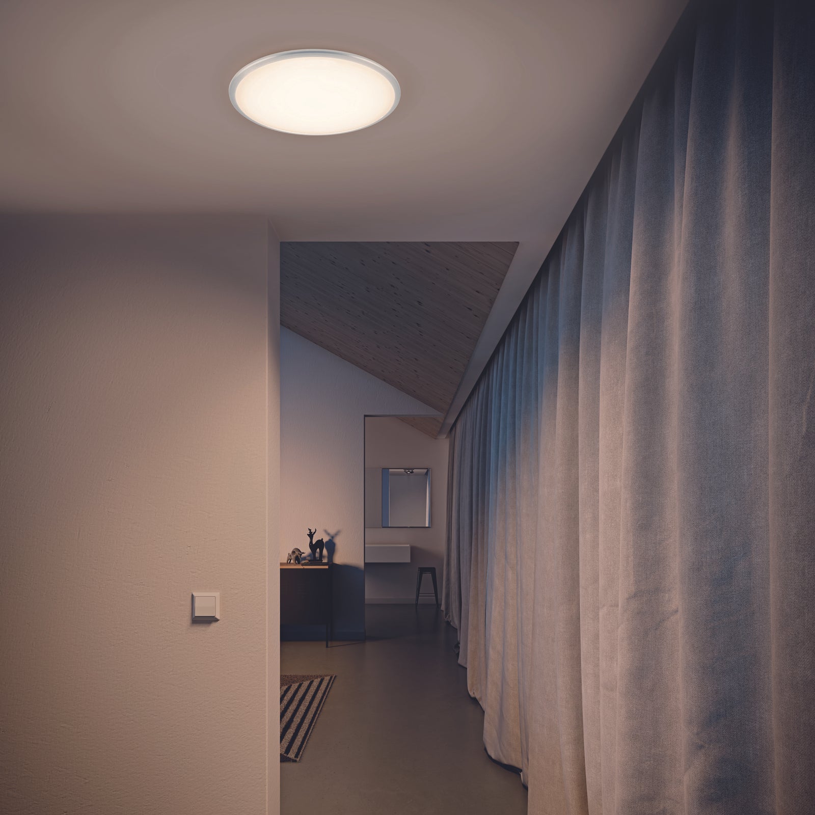 Philips Oyster LED Ceiling Light 1400lm Cool White 12W