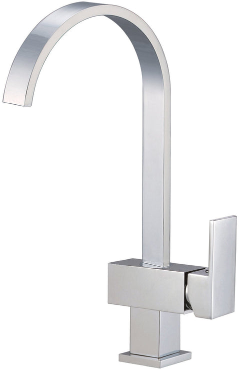Inalto Gooseneck Sink Mixer Tap - Chrome-Plated Brass - 35mm Cartridge - 4-Star Water Rating - ISMSR