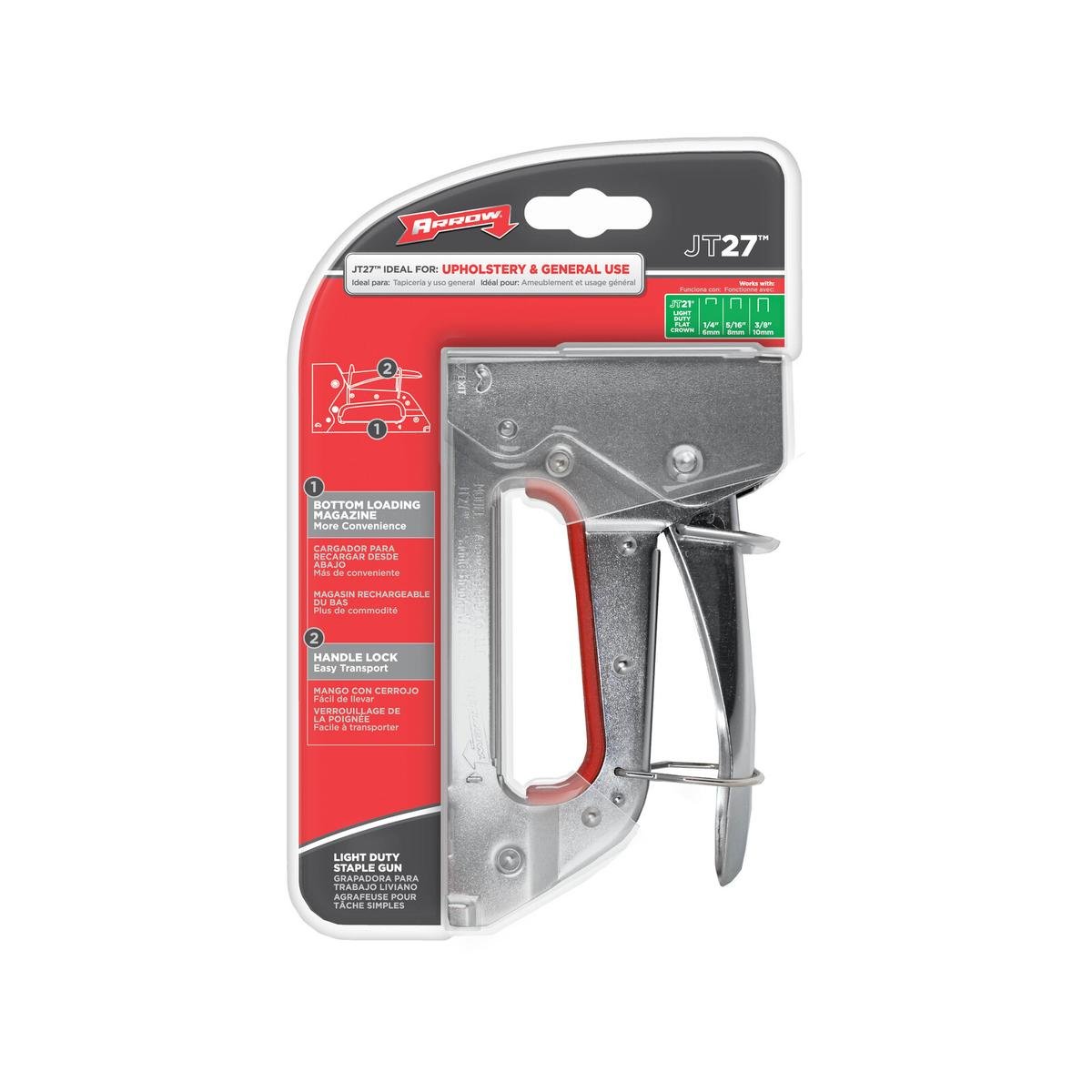 Arrow JT27 Light Duty Staple Gun - Chromed Steel