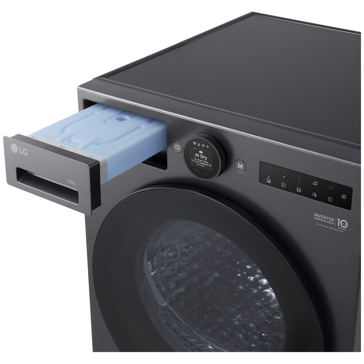 LG Series 9 10kg Heat Pump Dryer - Matte Black, 9 Star Energy Rating, Allergy Care - DXH9-10MB