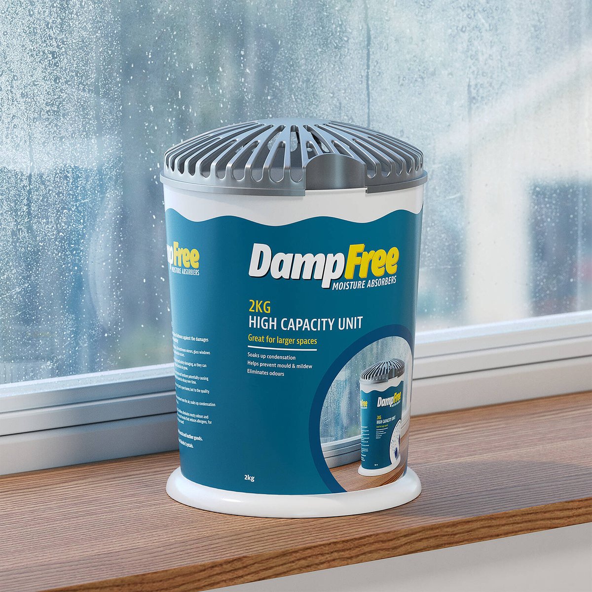 DampFree 2kg High Capacity Moisture Absorber Unit - 210mm x 290mm - Humidity Control - SuperSaverAU - view 2