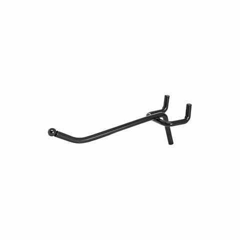 Pinnacle 30 x 70mm Gloss Black Steel Single Prong Pegboard Hook 20 Pack