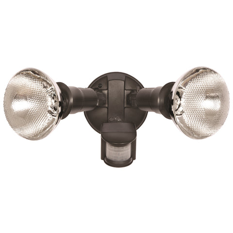 HPM Twin Security Sensor Light, 240V Motion Sensor Floodlight with Timer and Dusk to Dawn, Black