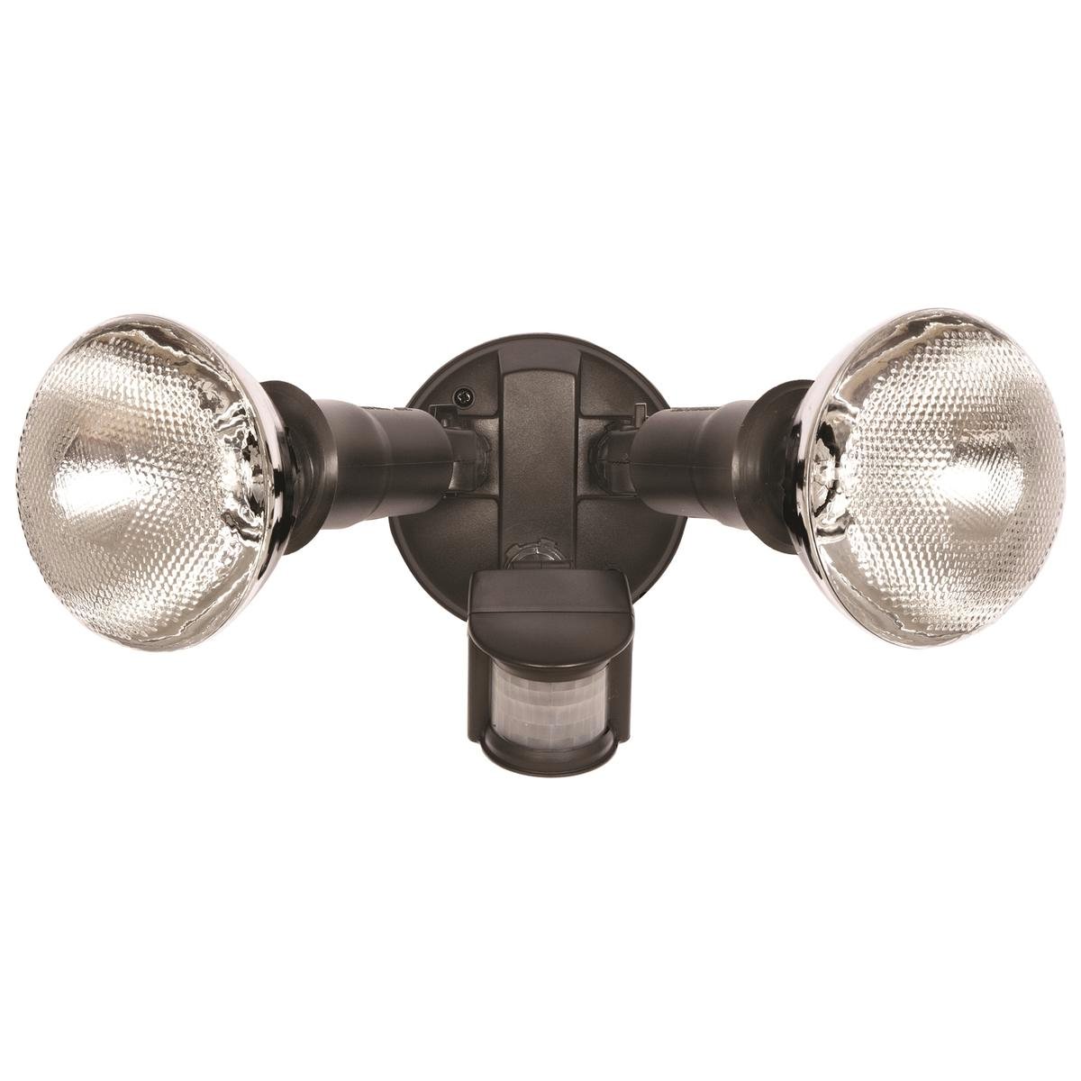HPM Twin Security Sensor Light, 240V Motion Sensor Floodlight with Timer and Dusk to Dawn, Black