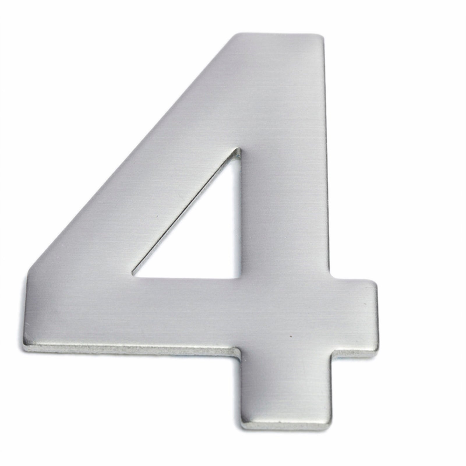 Sandleford 75mm Suburban Stainless Steel House Number 4 Self Adhesive