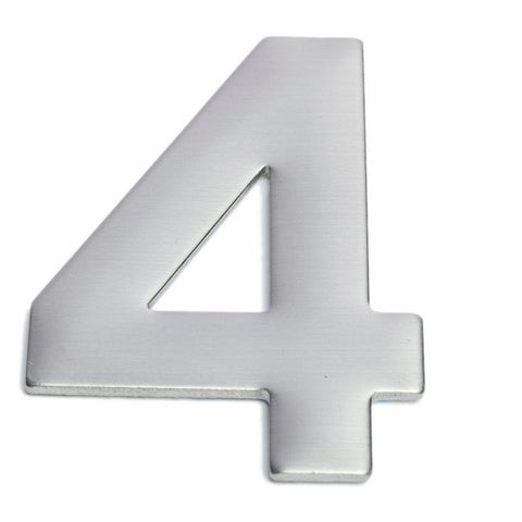 Sandleford 75mm Suburban Stainless Steel House Number 4 Self Adhesive