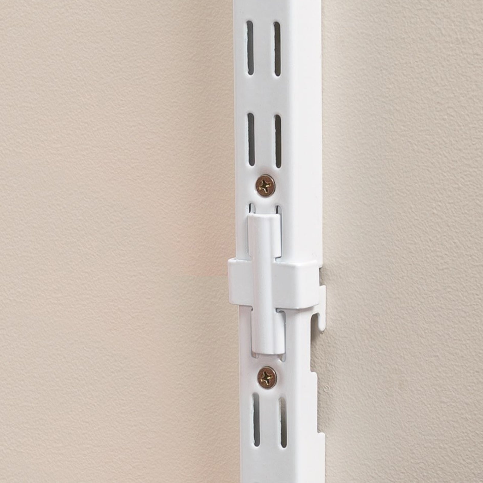 Flexi Storage Home Solutions White Double Slot Wall Strip Joiner - Steel 2 Pack