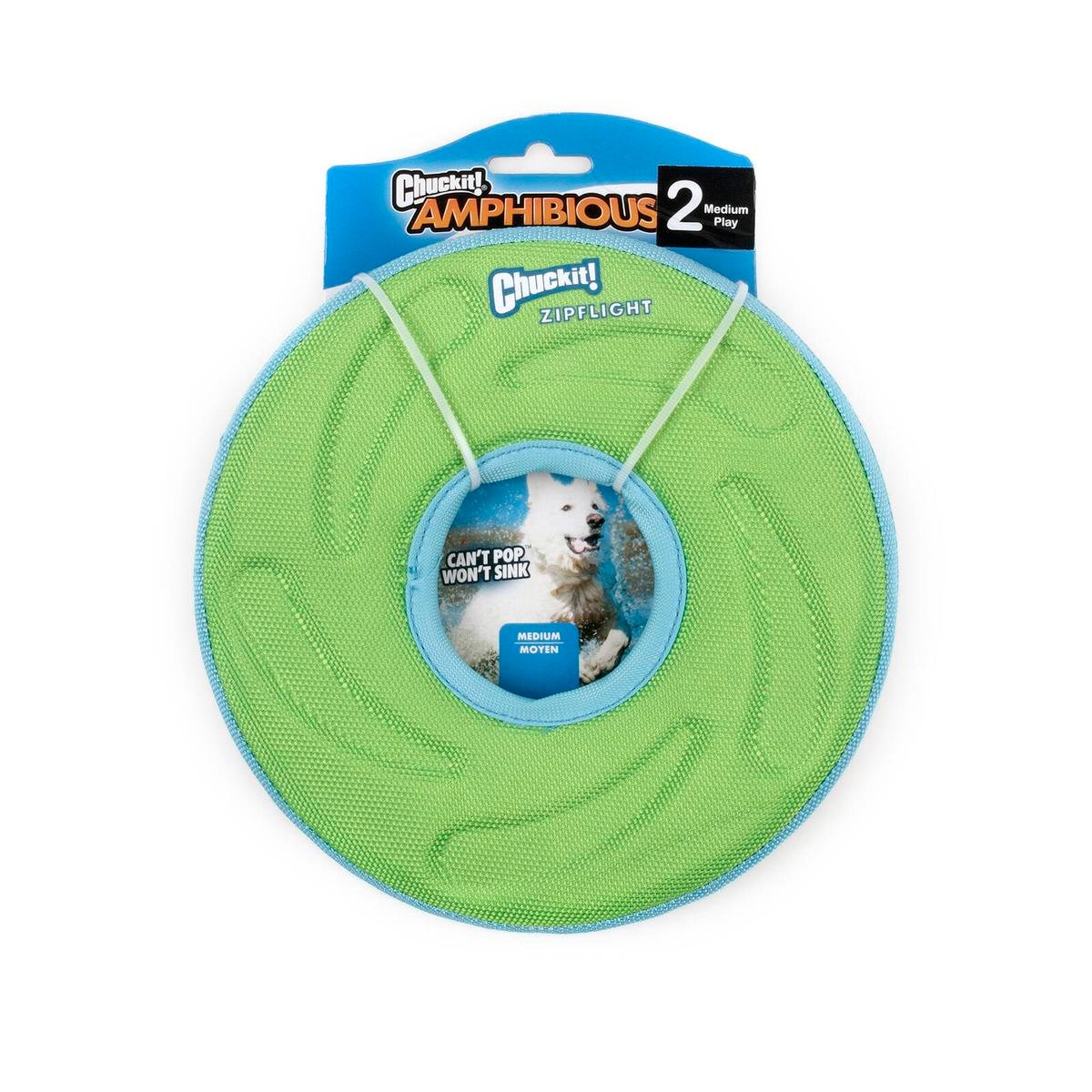 Chuckit Medium Zipflight Flyer Toy - 211mm x 248mm - Durable - Bright Colours - Indoor/Outdoor Play - SuperSaverAU - view 1