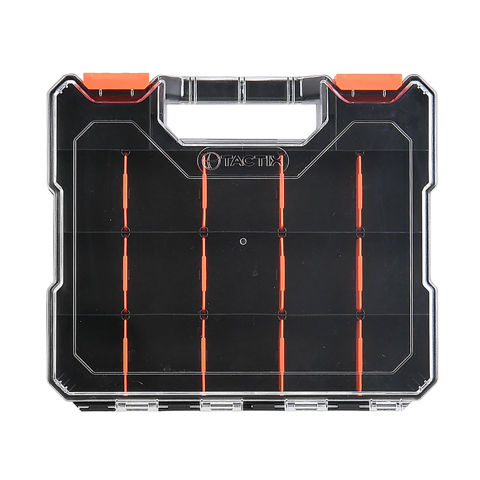 Tactix 315mm Trade Grade Double Sided Organiser Clear Lid Removable Dividers