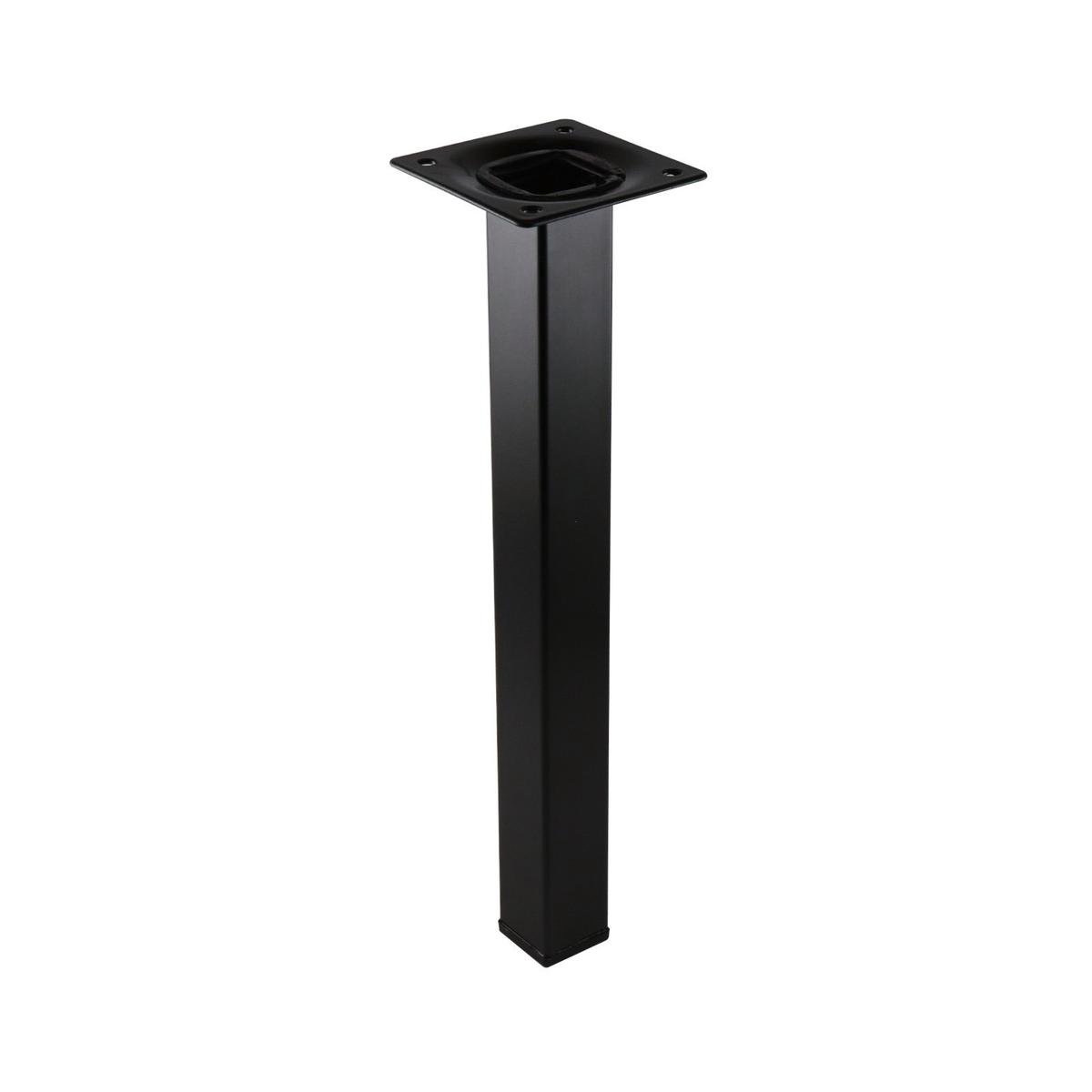 Adoored 250 x 25 x 25mm Black Steel Square Tube Furniture Leg