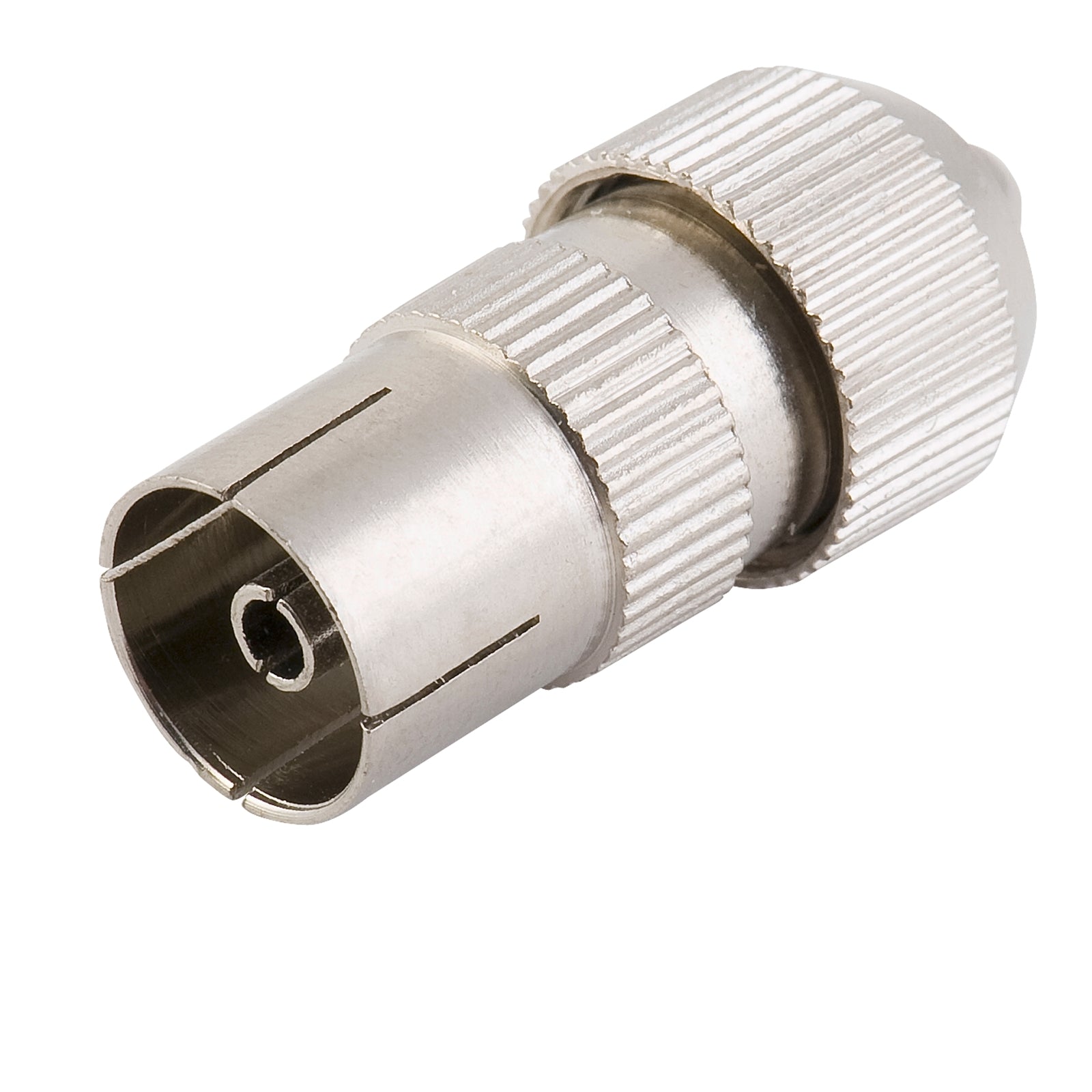 Antsig 75 Ohm Metal Line TV Socket, PAL Female Coaxial Connector, Nickel Plated