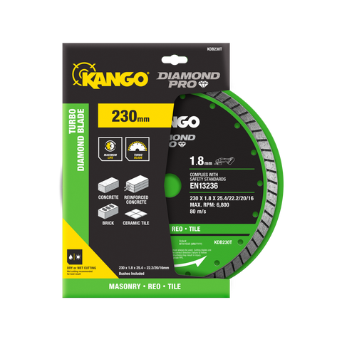 Kango 230mm Turbo Diamond Saw Blade for Angle Grinders