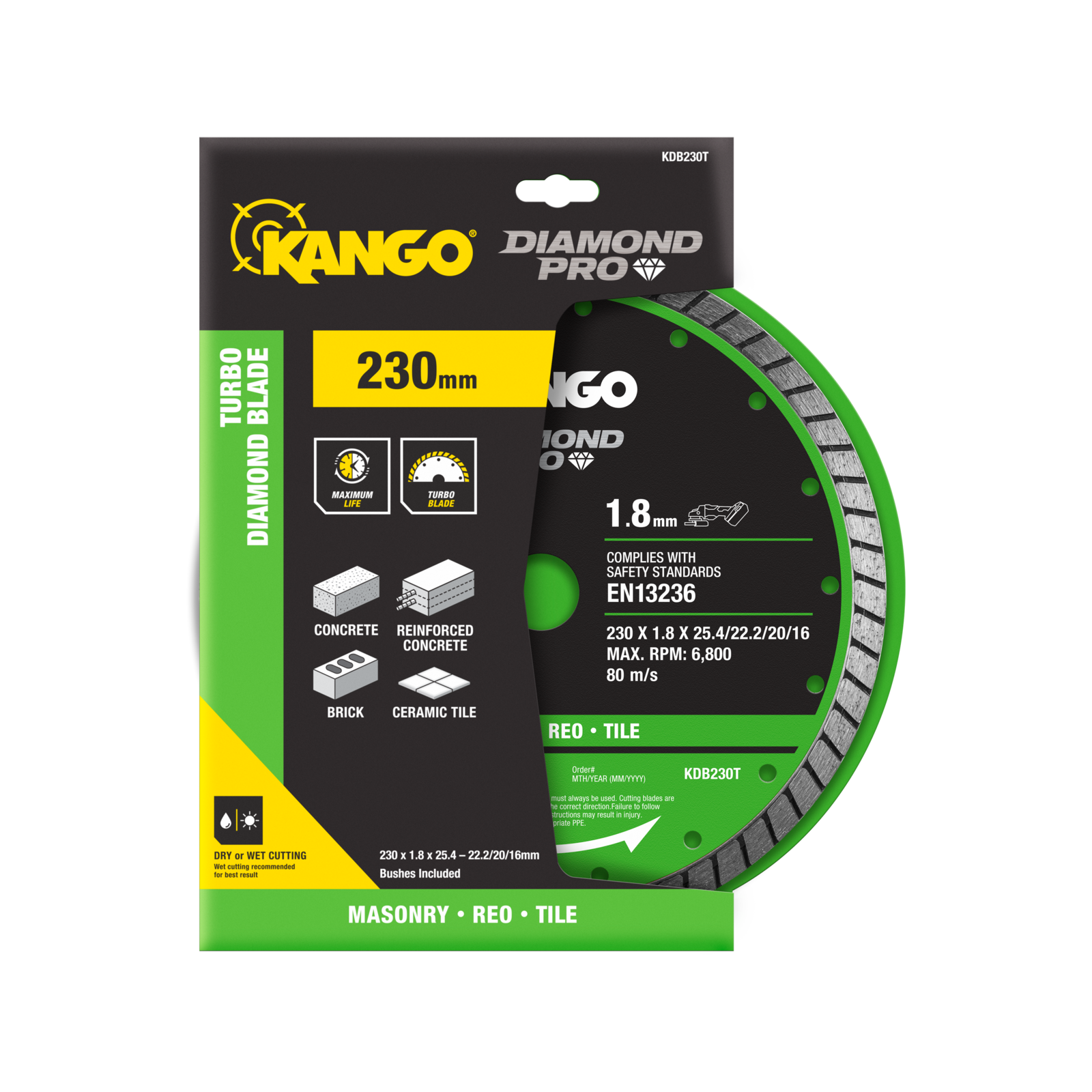 Kango 230mm Turbo Diamond Saw Blade for Angle Grinders