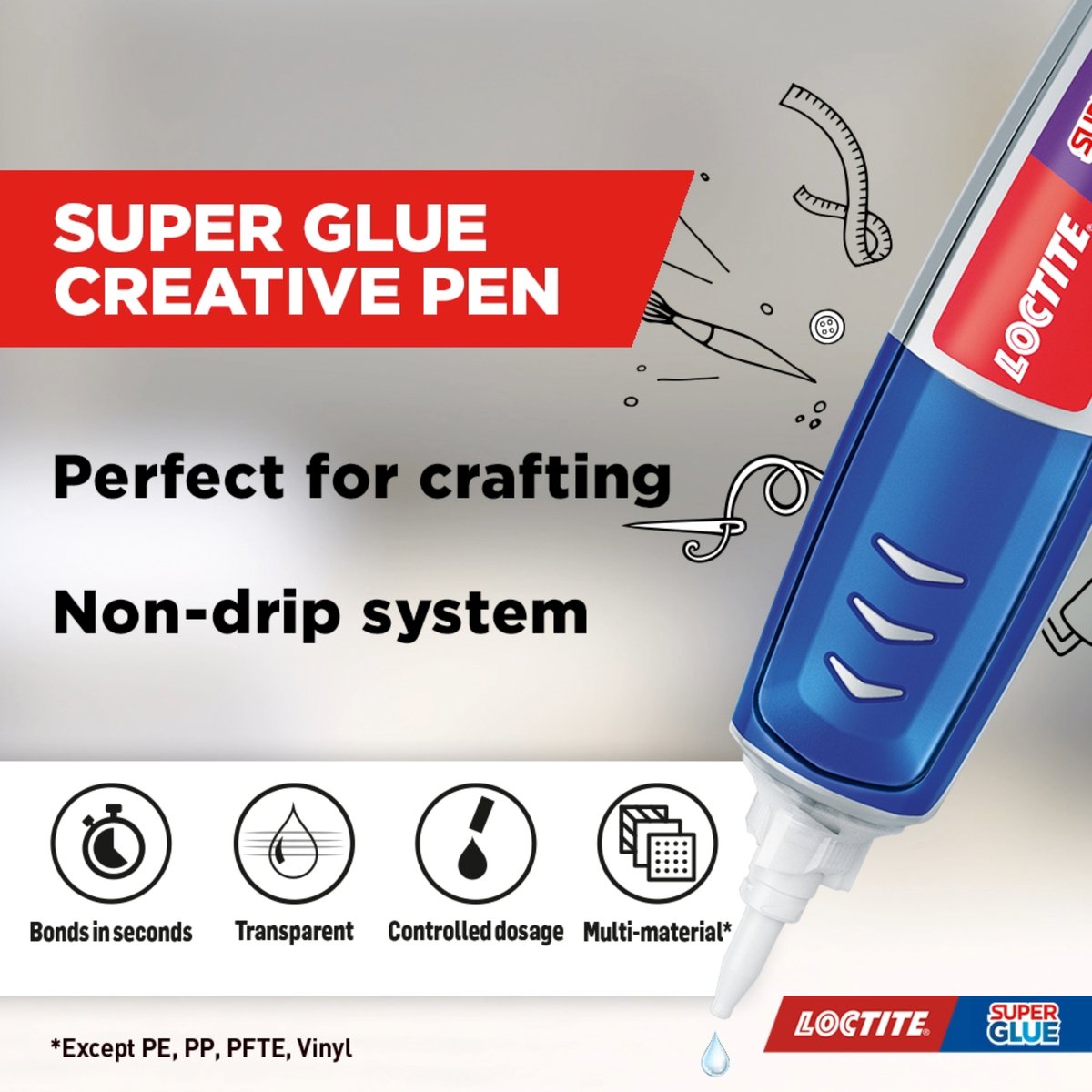 Loctite Super Glue Creative Pen 4g - All-Purpose Adhesive - Dries Clear - SuperSaverAU - view 5