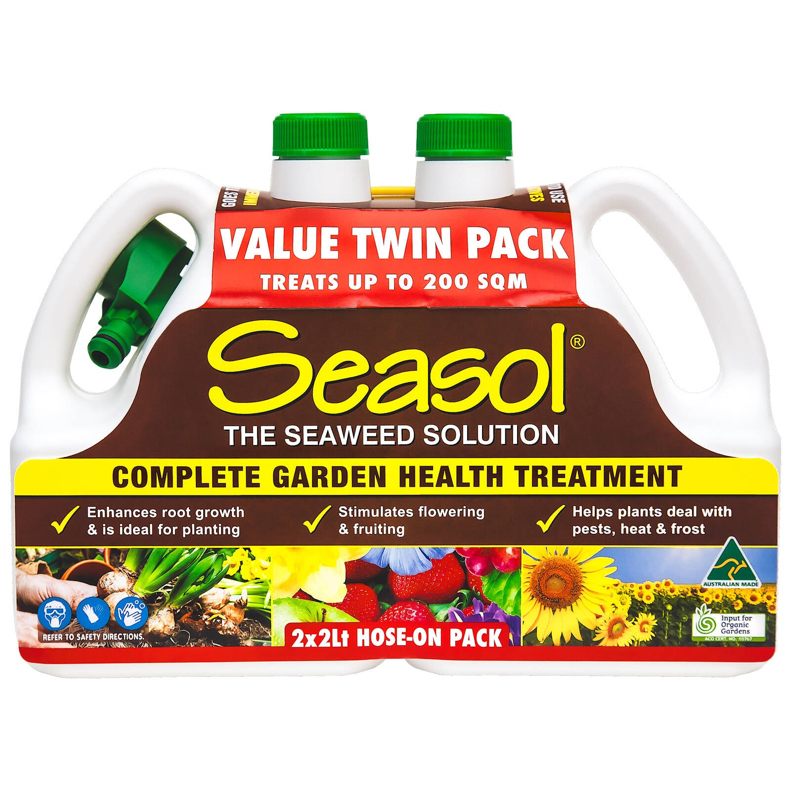 Seasol Hose On Complete Garden Health Treatment Twin Pack - 2 x 2L