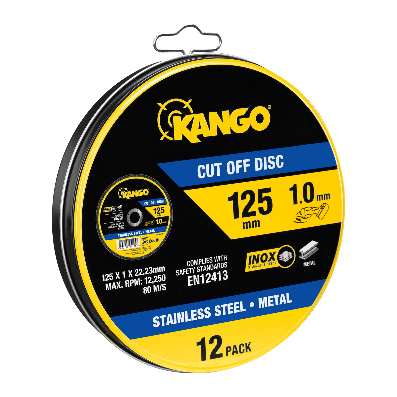 Kango 125mm Metal Cut Off Discs 12 Pack - 1mm Angle Grinder