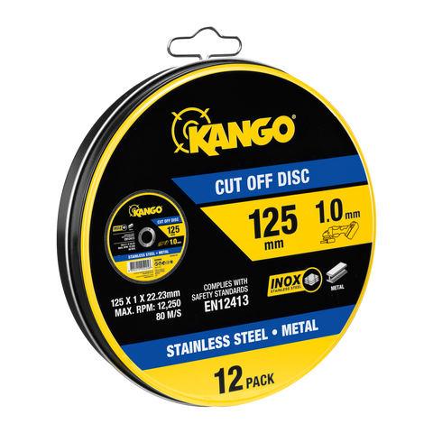Kango 125mm Metal Cut Off Discs 12 Pack - 1mm Angle Grinder