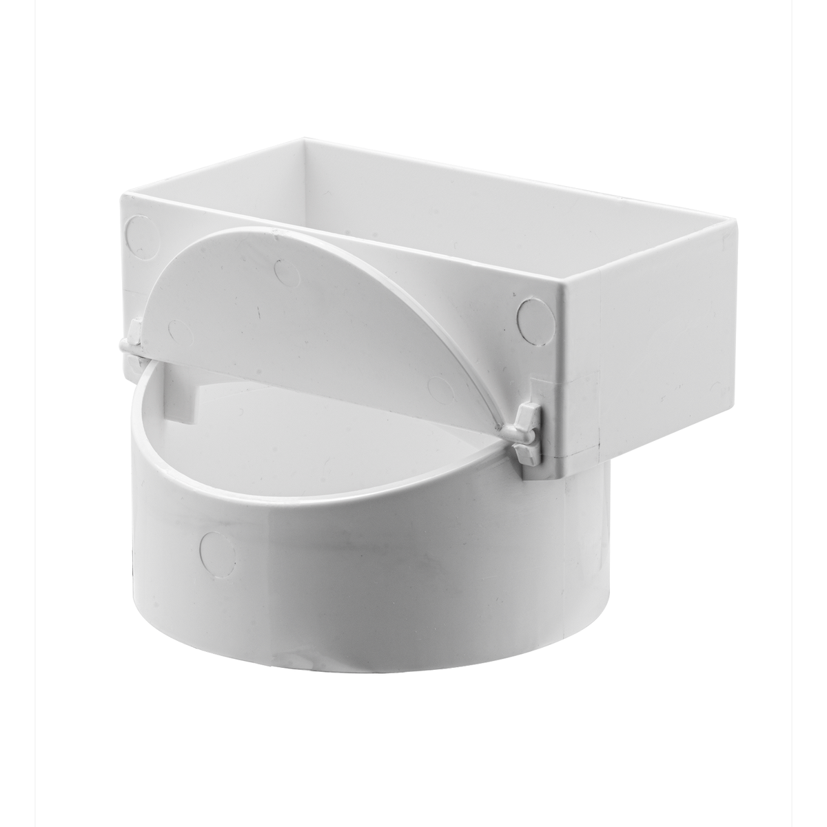 Holman Stormwater PVC Downpipe Adaptor White With Inspection Flap