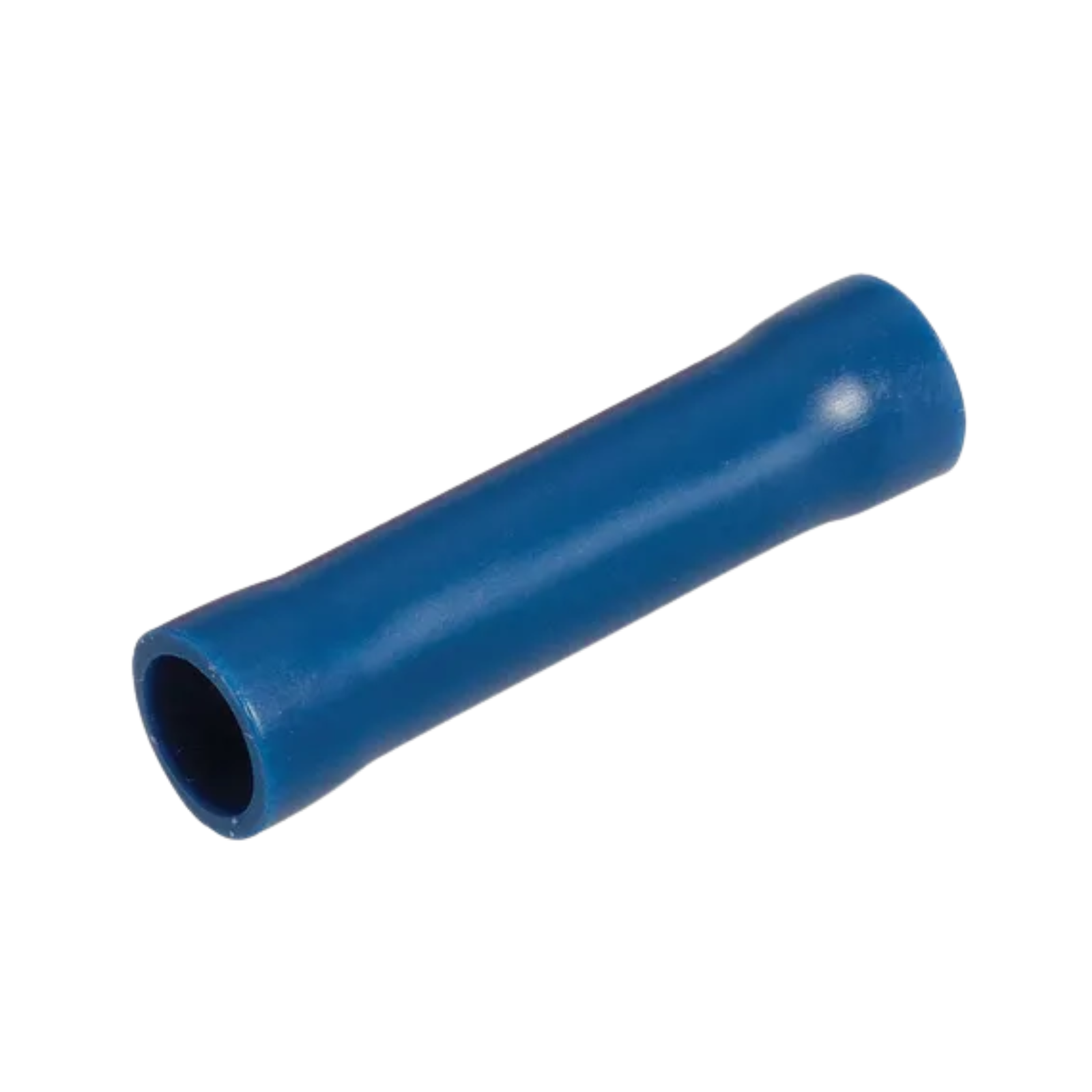 Narva 4mm Blue Flared Vinyl Fully Insulated Butt Splice Cable Joiner - 100 Pack