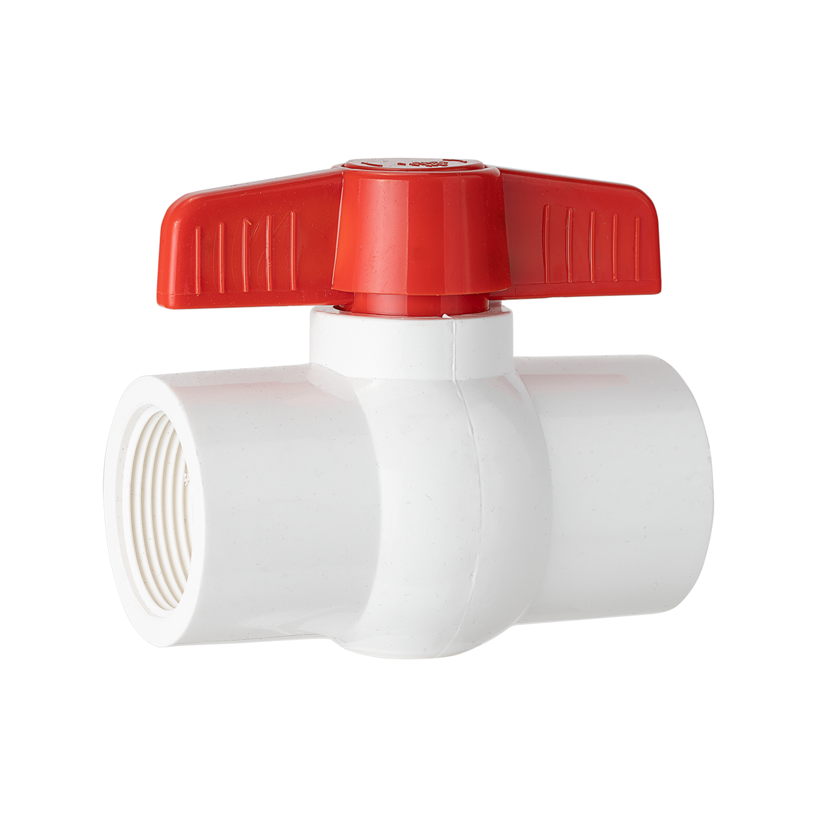 Holman 32mm PVC Pressure Ball Valve, ABS Plastic Flow Valve, White/Red