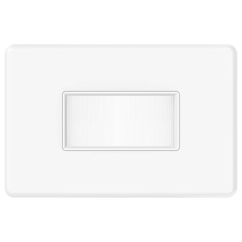 DETA S-Line Brush Plate, White Polycarbonate, Slim Profile