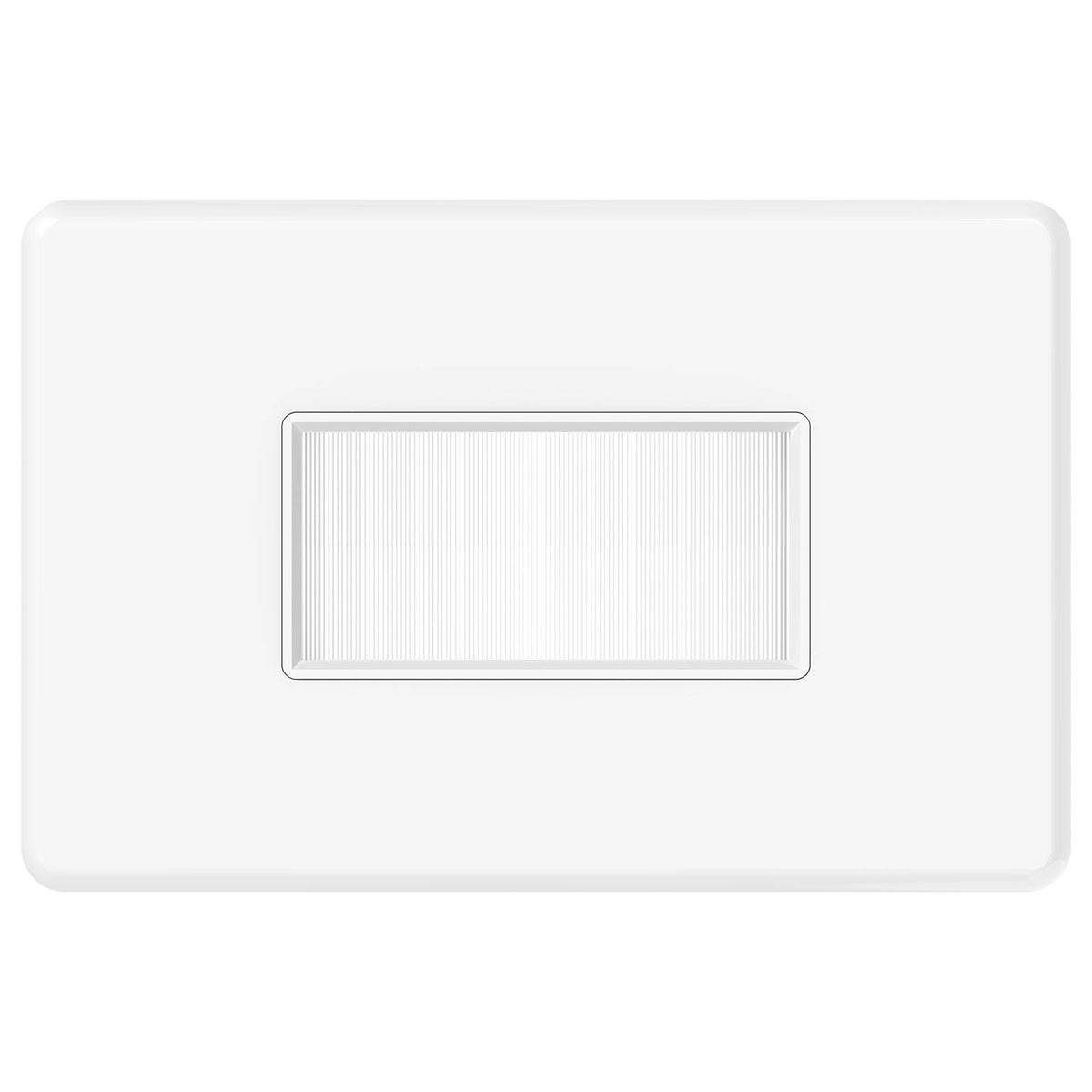 DETA S-Line Brush Plate, White Polycarbonate, Slim Profile