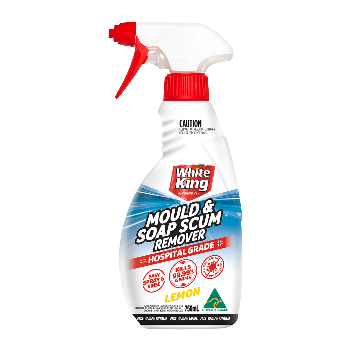 White King Mould & Soap Scum Remover Spray, 750ml