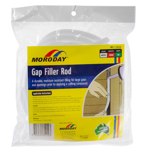 Moroday 10mm x 5m White Closed Cell Foam Gap Filler Rod