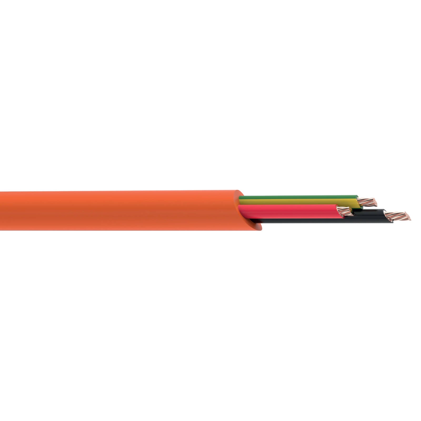 Deta 5m 450/750V V90 4.0mm 2-Core+E 1-Phase Cable, Orange