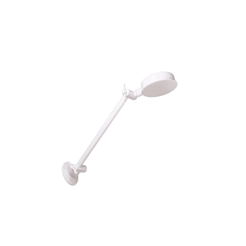 Flexispray All Directional Hi Rise Shower White - Brass Chrome, 225mm Arm, WELS 3 Star 9L/min