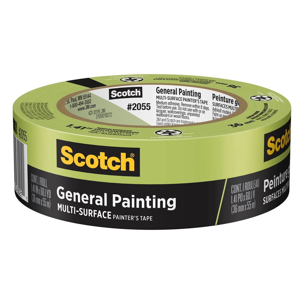 Scotch 36mm x 55m General Painting Masking Tape Paper Medium Adhesion