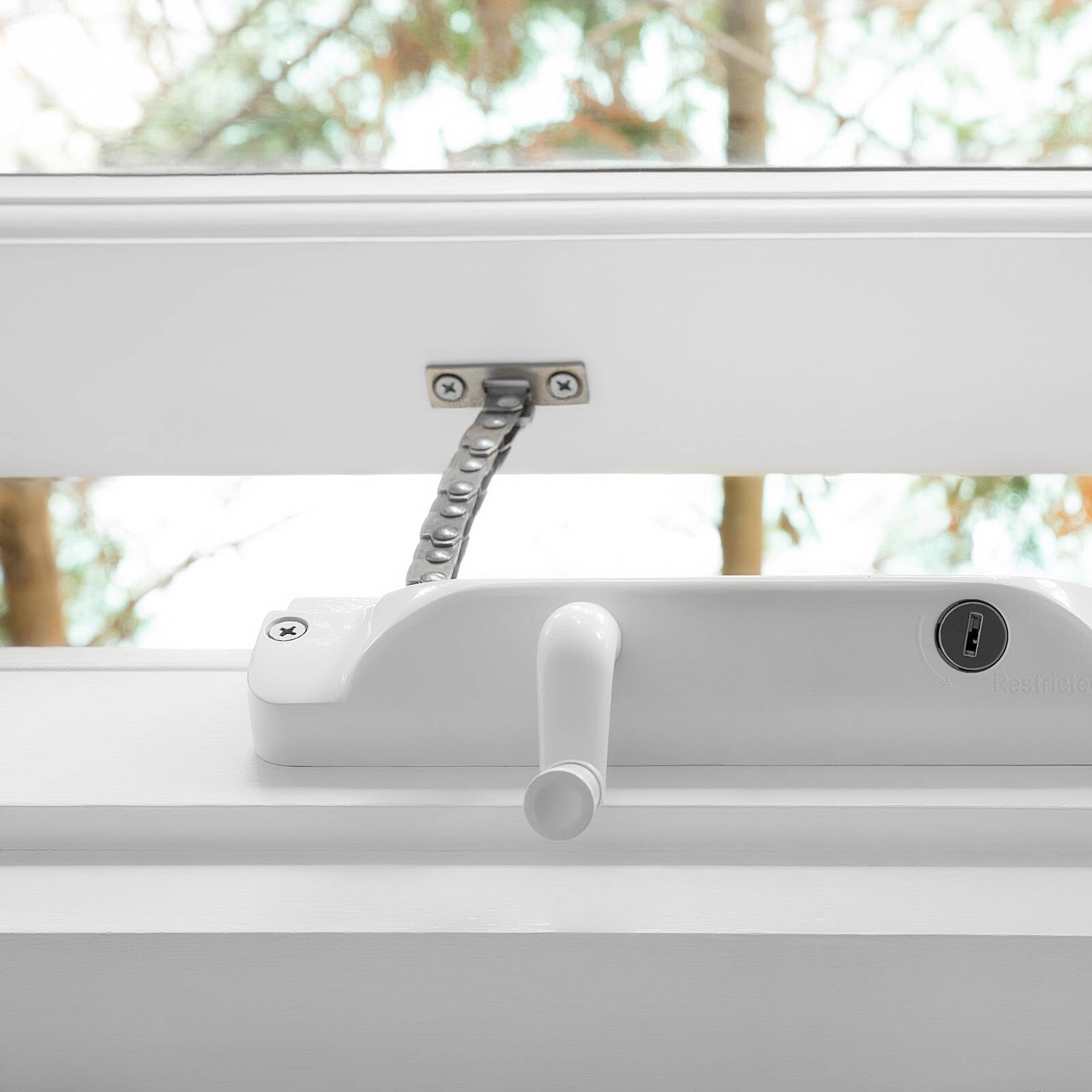 Remsafe White Stainless Steel Key Lockable Window Winder 280mm