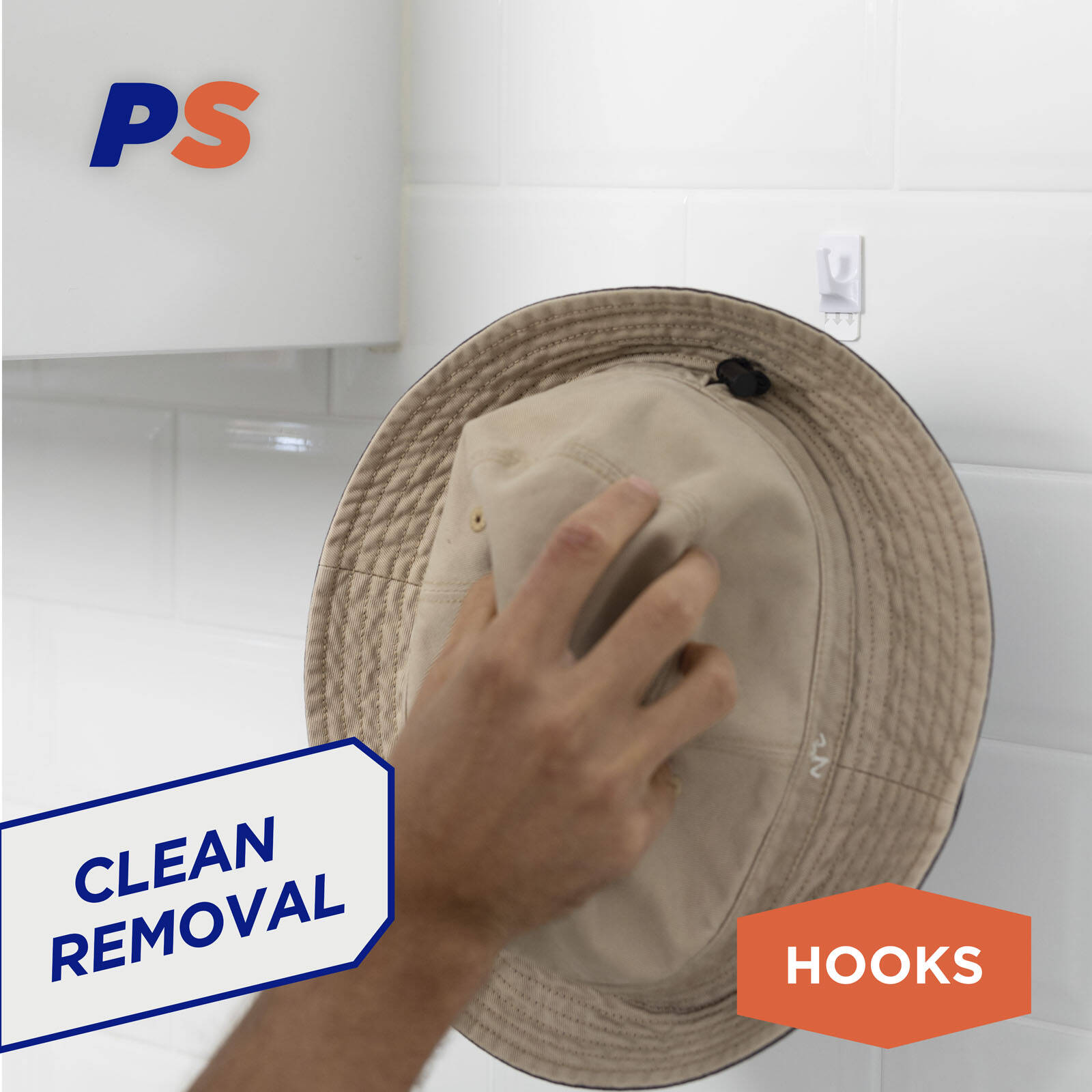 Permastik Small Utility Hooks - Self-Adhesive Plastic, 10 Pack