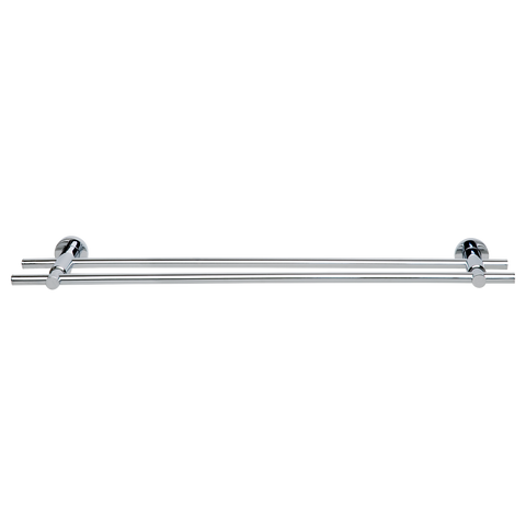 tesa Loxx 700mm Self-Adhesive Chromed Metal Double Bath Towel Rail