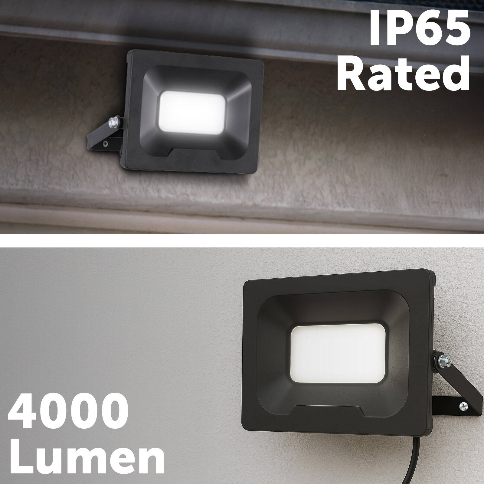 Arlec 50W LED Security Floodlight Black Aluminium Outdoor FL355