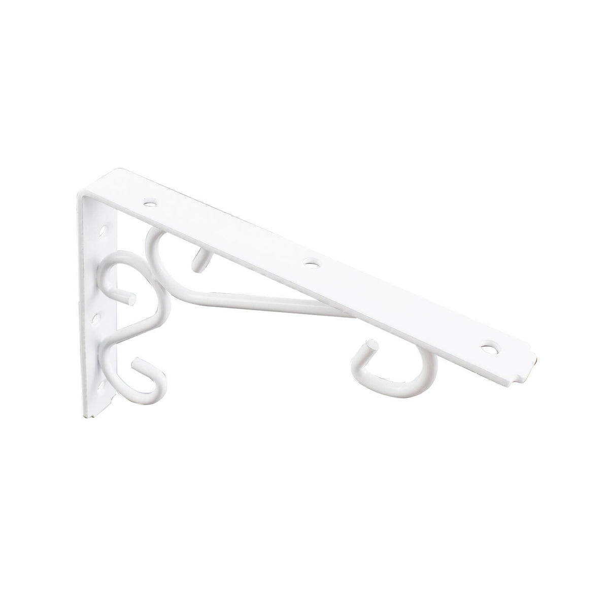 Carinya 200 x 150mm White Powder Coated Steel Heavy Duty Scroll Stay Bracket, 200kg