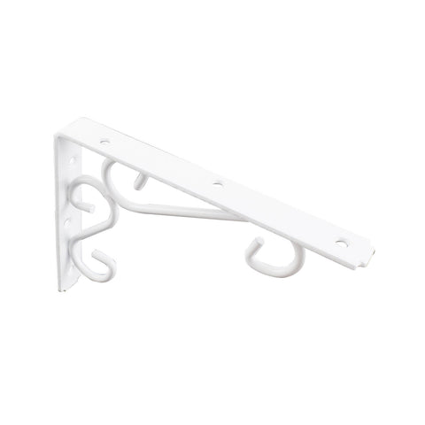 Carinya 200 x 150mm White Powder Coated Steel Heavy Duty Scroll Stay Bracket, 200kg
