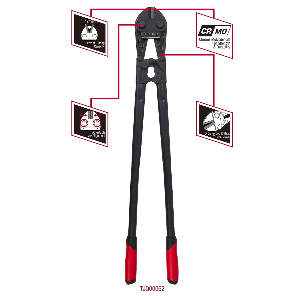 Trojan Bolt Cutter - 900mm - Adjustable Jaw - Ideal for DIY - SuperSaverAU - view 3