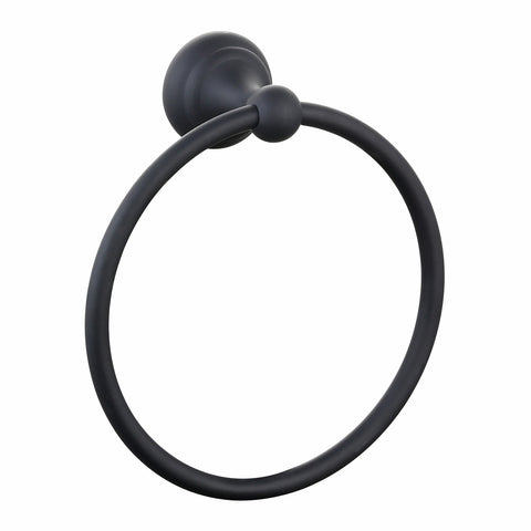 Mondella Maestro Matte Black Metal Towel Ring