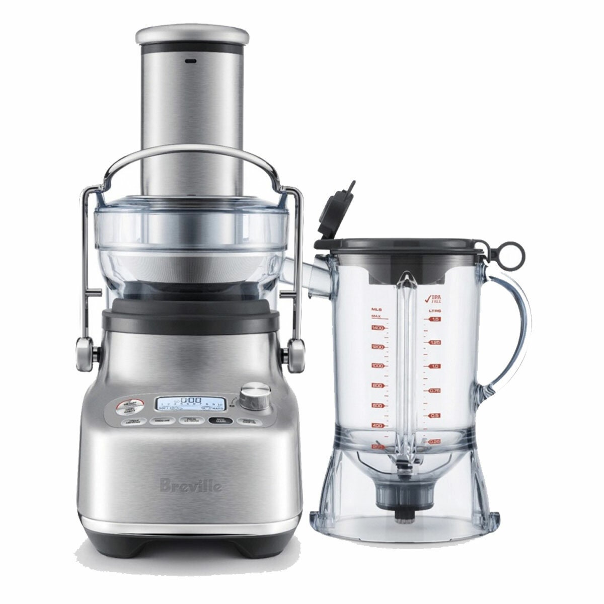 Breville 3X Bluicer Pro Juicer and Blender - 1350W, Cold Spin, 5 One-Touch Programs - BJB815BSS