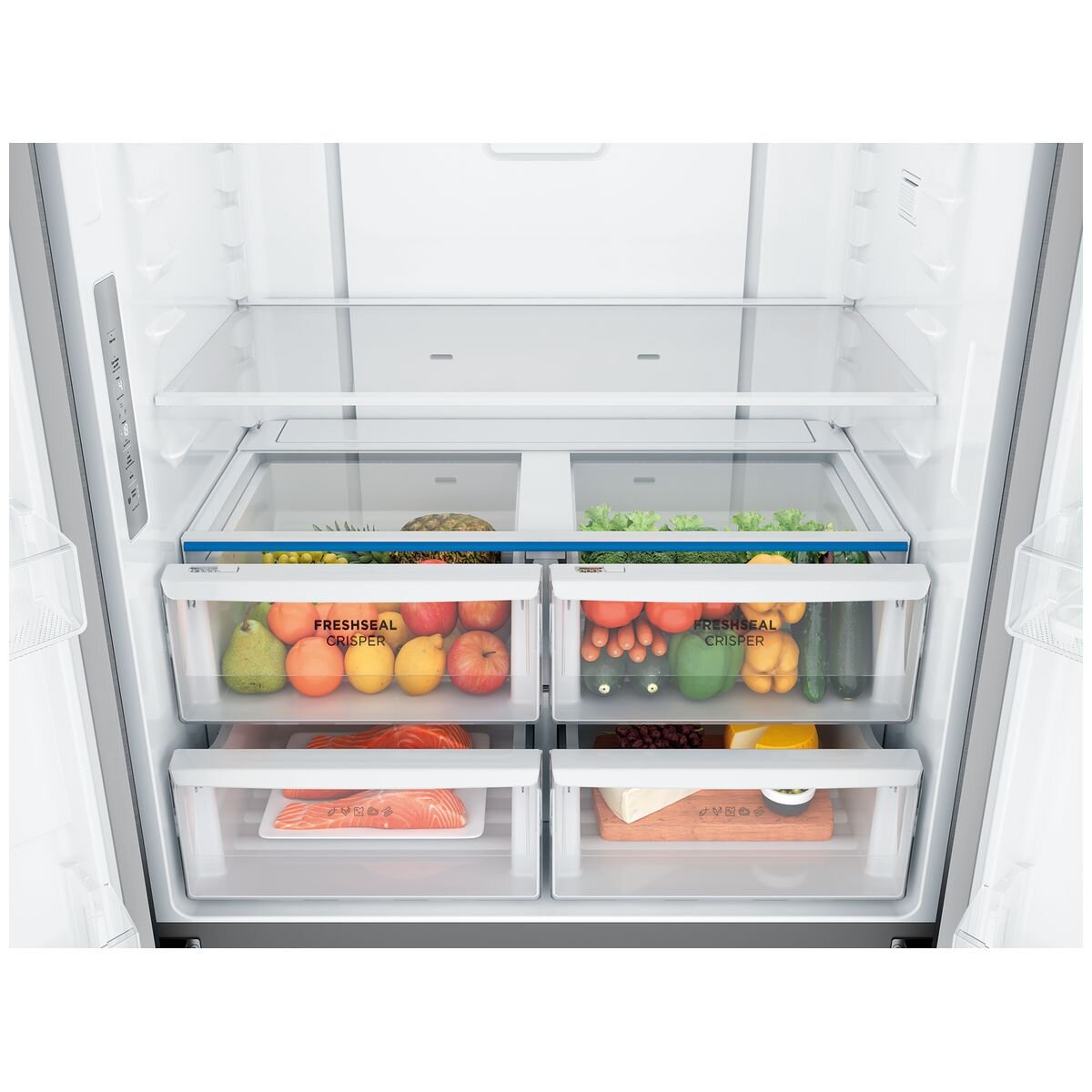 Westinghouse 564L French Door Fridge - Matte Charcoal Black, Plumbed Water Dispenser, AutoIce - WQE5750BB
