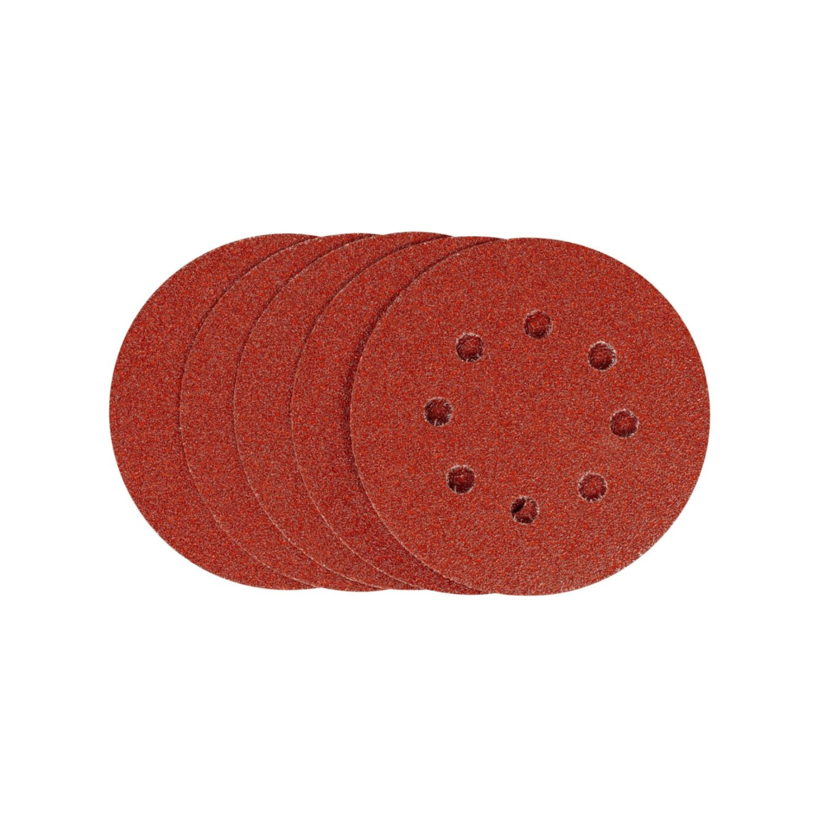 Irwin 125mm 60 Grit Quick Fit Random Orbital Sanding Discs 5 Pack, 8 Holes