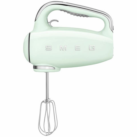Smeg 50s Retro Style Hand Mixer - 250W, 9 Speeds Plus Turbo, Backlit LED Display, Pastel Green - HMF01PGAU