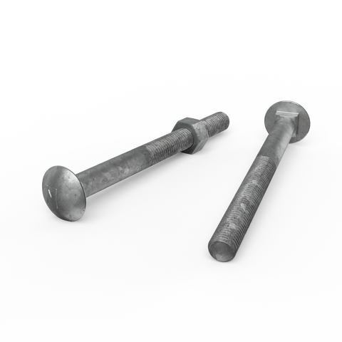 Zenith Hot Dip Galvanised M12 x 140mm Cup Head Bolts Nuts Each - SuperSaverAU - view 1