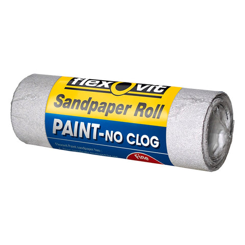 Flexovit 115mm x 1m 240 Grit Painted Surface Sandpaper Roll, Aluminium Oxide, White