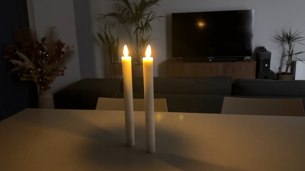 Lytworx 24cm Warm White LED Taper Candle 2 Pack 70752 - Battery Operated with Timer
