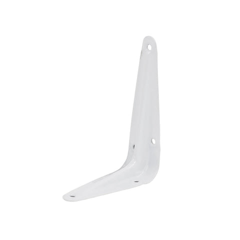 Zenith 100 x 75mm White Steel London Bracket, Ribbed Light Duty Shelf Bracket