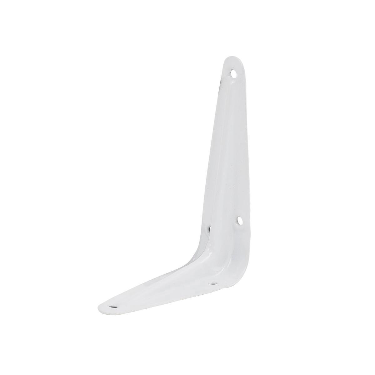 Zenith 100 x 75mm White Steel London Bracket, Ribbed Light Duty Shelf Bracket
